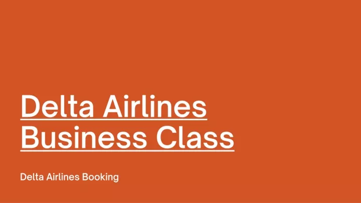 delta airlines business class