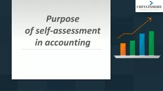 purpose of self assessment in accounting