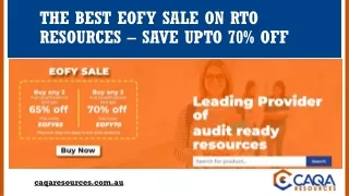 The Best EOFY Sale on RTO Resources – Save UPTO 70% Off