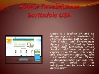 Mobile Development Scottsdale USA