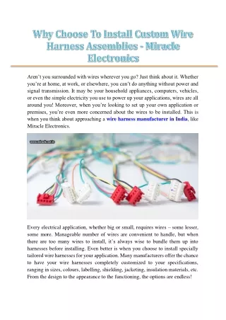 aren t you surrounded with wires wherever