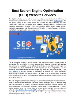 best search engine optimization seo website