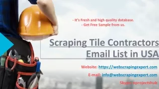 scraping tile contractors email list in usa