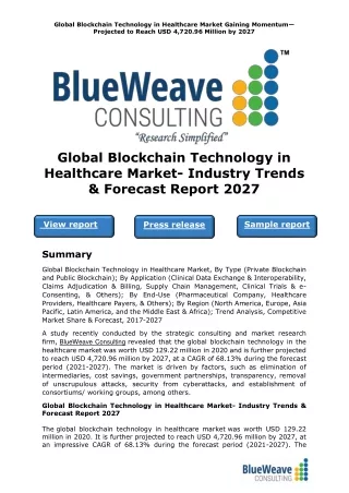 global blockchain technology in healthcare market