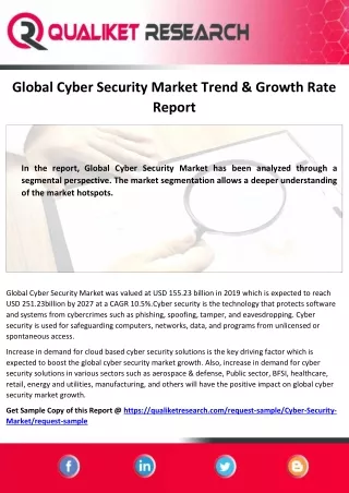 global cyber security market trend growth rate