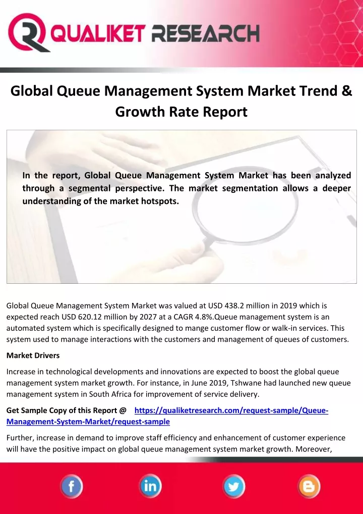 global queue management system market trend