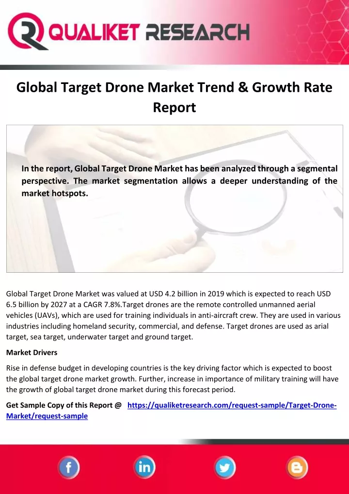 global target drone market trend growth rate