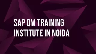 SAP QM Course in Noida