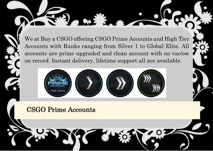 we at buy a csgo offering csgo prime accounts