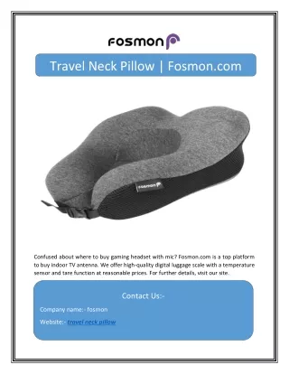 travel neck pillow fosmon com