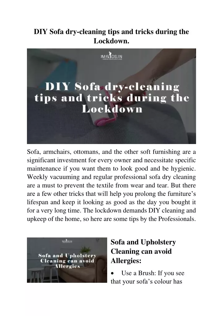 diy sofa dry cleaning tips and tricks during