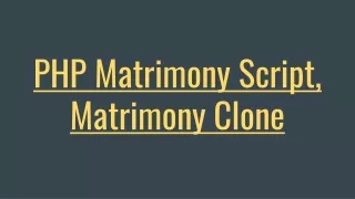 php matrimony script matrimony clone