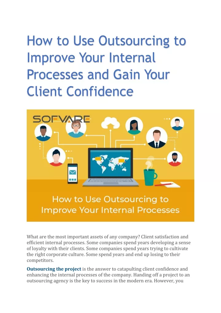 how to use outsourcing to improve your internal