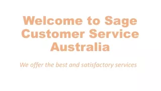 welcome to sage customer service australia