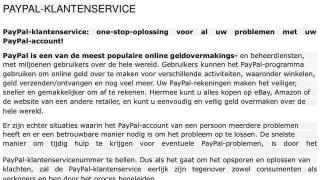 PAYPAL-KLANTENSERVICE