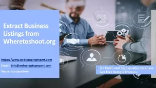 extract business listings from wheretoshoot org