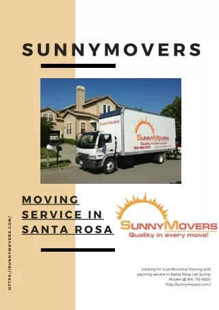 Moving service in Santa Rosa