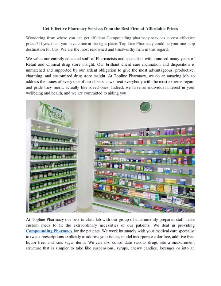 get effective pharmacy services from the best