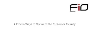 4 proven ways to optimize the customer journey
