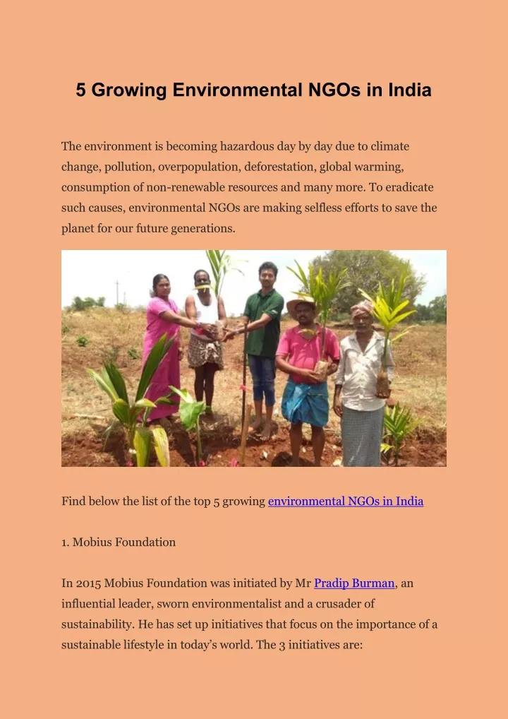 5 growing environmental ngos in india