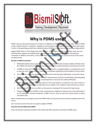 why is pdms used