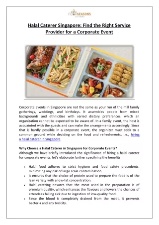 halal caterer singapore find the right service
