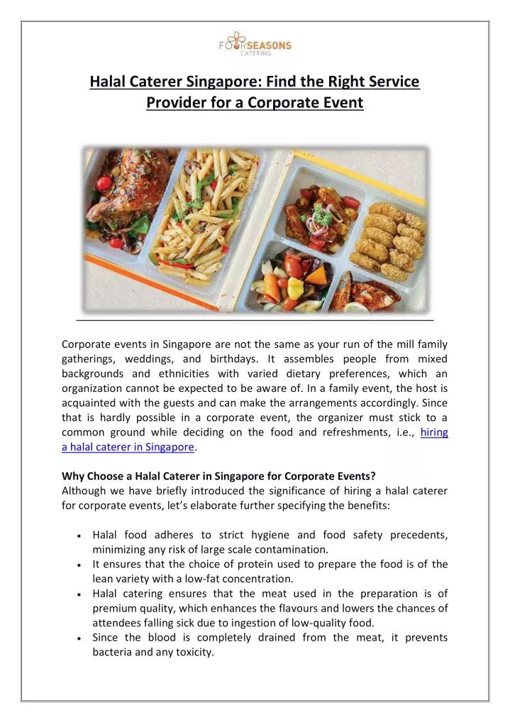 halal caterer singapore find the right service