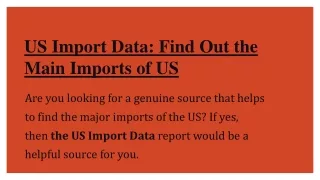 us import data find out the main imports of us