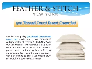 500 thread count duvet cover set