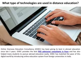 what type of technologies are used in distance