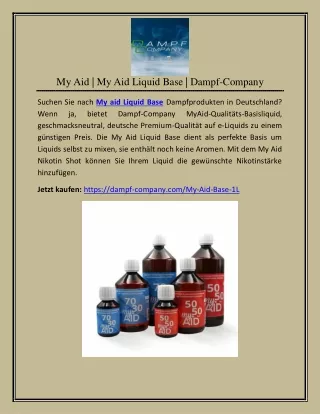 My Aid |My Aid Liquid Base | Dampf-Company