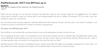 PayPal-foutcode 10417_ hoe API-fout op te lossen_