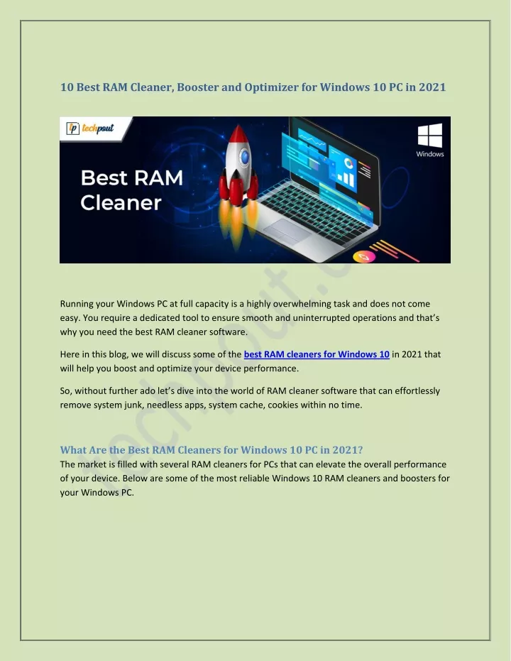 10 best ram cleaner booster and optimizer