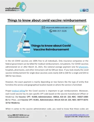 things to know about covid vaccine reimbursement