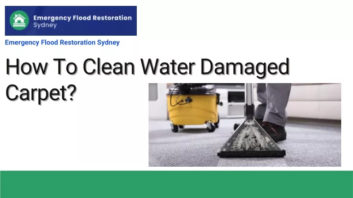 emergency flood restoration sydney