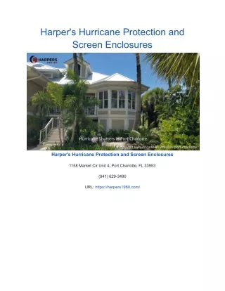 harper s hurricane protection and screen