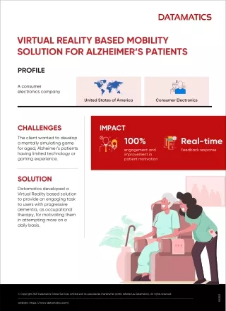 Virtual Reality Based Mobility Solution For Alzheimer's Patients