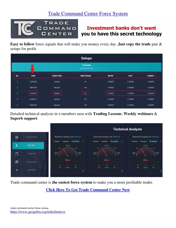 trade command center forex system