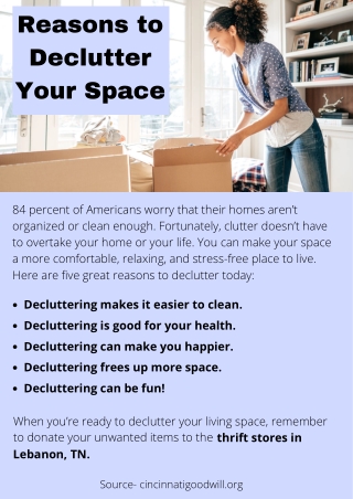 Reasons to Declutter Your Space
