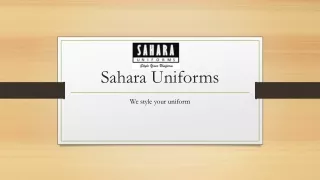 sahara uniforms