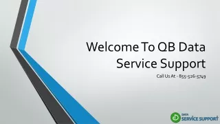 welcome to qb data service support