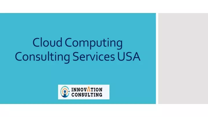 cloud computing consulting services usa