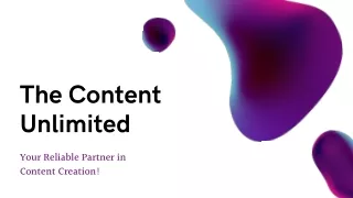 company profile- the content unlimited