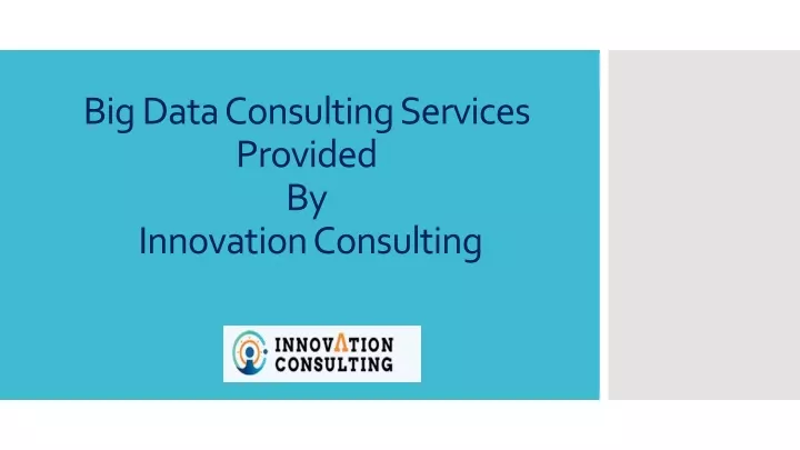 big data consulting services provided by innovation consulting