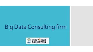 big data consulting firm