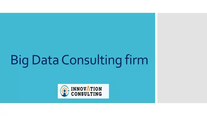 big data consulting firm