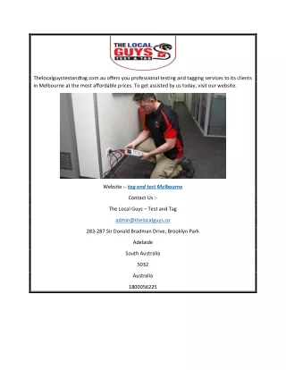 thelocalguystestandtag com au offers