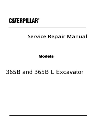 Caterpillar Cat 365B Excavator (Prefix 9TZ) Service Repair Manual (9TZ00001 and up)