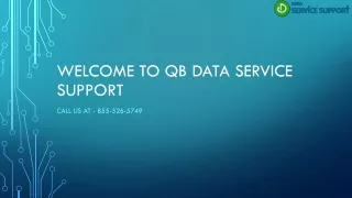 welcome to qb data service support