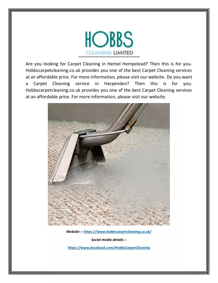 are you looking for carpet cleaning in hemel